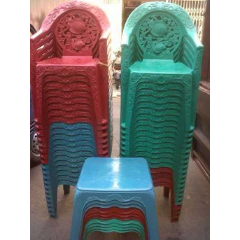kursi taman plastik dengan motif ikan louhan