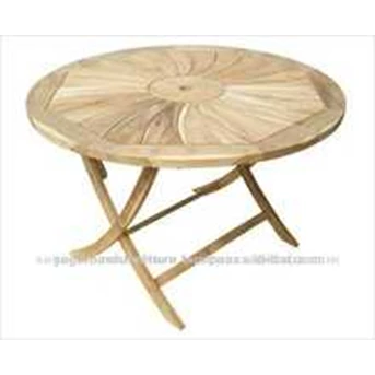 High Quality Outdoor Garden Radiant Round Folding Table