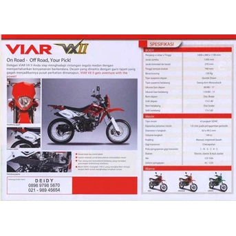Viar motor trail CrossX 150cc, model keren harga bersahabat