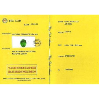 Sparkling Lux Hot TSAVOLITE Crystal Bling-Bling - BRG 010