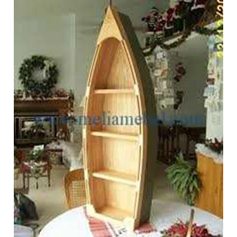 Rak Buku Unik Model Perahu