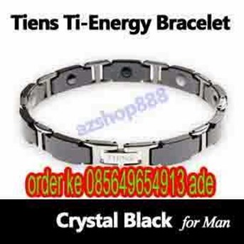 Gelang Kesehatan Titanium Ti Energy Crystal Black ( Men)