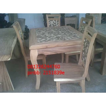 furniture-jepara kursi makan minimalis kayu meh/ trembesi