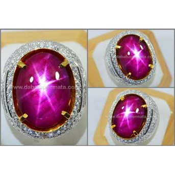 Batu Mulia Antik & Langka Pigeon Blood RUBY Star. No Heat - RBS 242