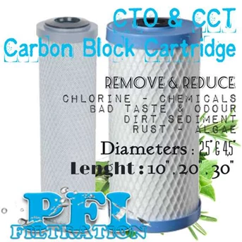 CTO CCT Carbon Block Filter Cartridge Briquette 10