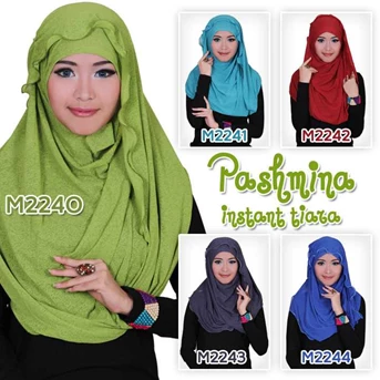 Grosir Baju Muslim Wanita Pashmina Instant Tiara 5 Warna II