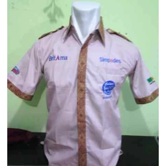 Baju Bengkel BRI Cream ( krem) Pria
