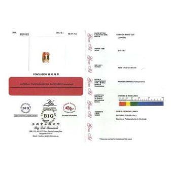 Sparkling Hot Crystal Body Glass PADPARADSCHA SAFIR - BPP 033