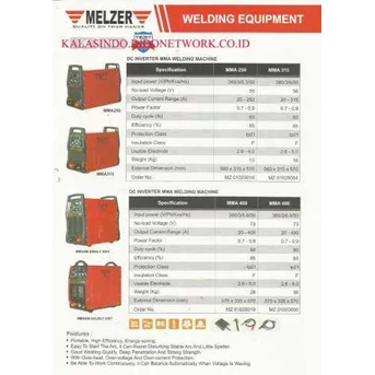 Melzer Welding Machine Type MMA-250, MMA-315, MMA-400 IGBT