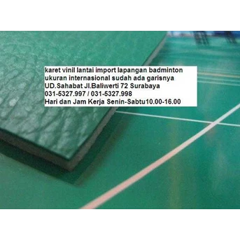 lantai hijau lapangan badminton bulutangkis surabaya baliwerti72