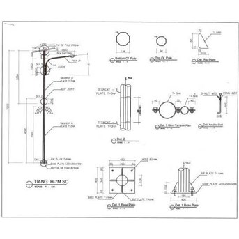 tiang lampu PJU - high mast