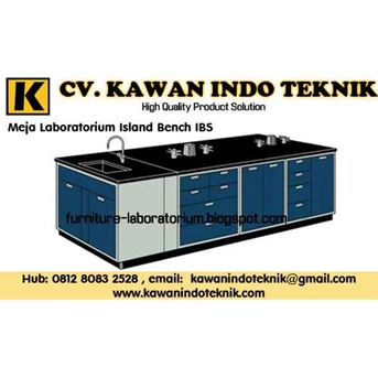 Meja Laboratorium Island Bench IBS Furniture Lab CV Kawan Indo Teknik email kawanindoteknik@gmail.com