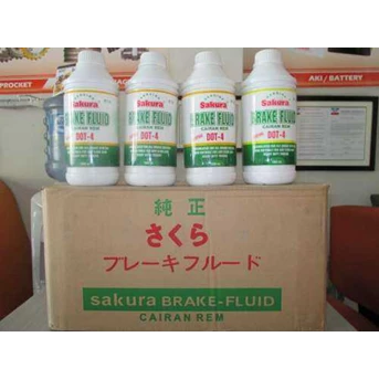Ready Stock / Jual Minyak Rem Sakura Dot 4 1000ML / Brake Fluid Sakura Dot 4 ukuran 1000ML