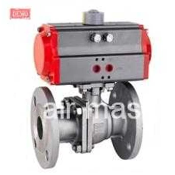 TWO PIECE PNEUMATIC BALL VALVE FLANGED