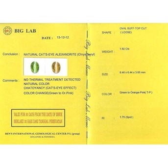 Exclusive Alexanderite Cat s Eye Chrysoberyl. Crystal Mulus - RAX 068