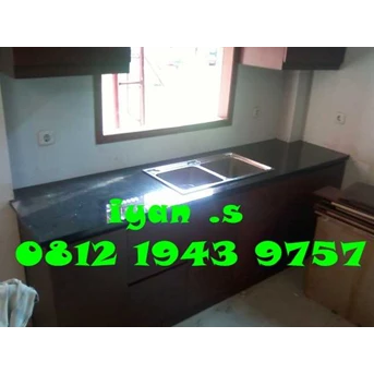 MEJA DAPUR GRANIT BLACK GOLD