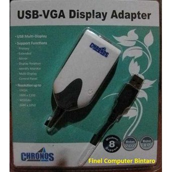 USB to VGA Display Adaptor CHRONOS ( Komputer Bintaro, Pondok Indah, Rempoa, Ciputat, Lebak bulus, Pondok Pinang, RS FATMAWATI Jakarta Selatan)