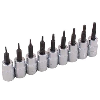 25709 9 Pieces Torx® Head Socket Set - Gray Tools
