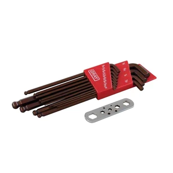 68913SB* 13 Pieces SAE Stubby Long Arm Ball S2 Hex Key Set - Gray Tools