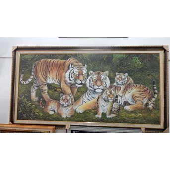 lukisan keluarga harimau
