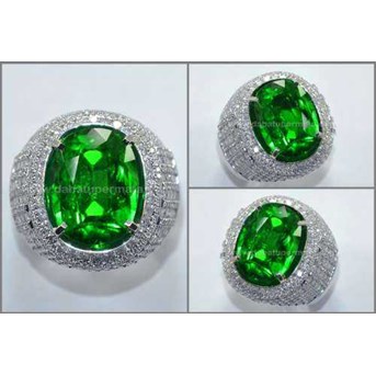 Sparkling Elegant Fresh Green TSAVORITE GARNET Crystal TOP - RGR 008