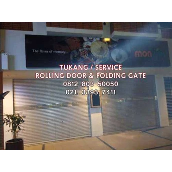 service rolling door Folding gate, canopy, pagar 081280350050 murah jabodetabek