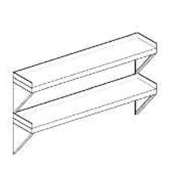 Wall Shelf Solid Double Deck, Kami juga menjual meja stainless steel, lemari stainless steel, Rack stainless Steel, Sink Stainless Steel, serta memproduksi barang barang fabrikasi stainless steel seperti saringan mesh stainless steel, Pengayak Stainless S