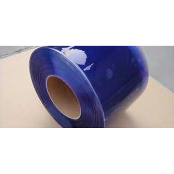 PLASTIK PVC CURTAIN TIRAI WARNA BLUE CLEAR
