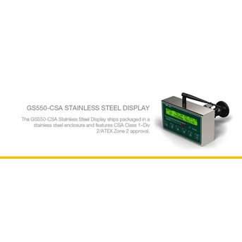 GS550-CSA Stainless Steel Display ships packaged in a