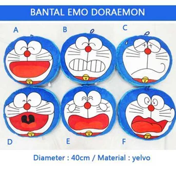 Bantal Doraemon Emotion Yelvo Dacron Diameter 40cm Souvenir Anak – 614