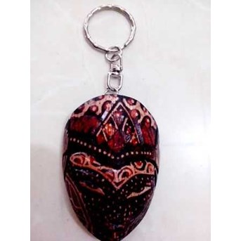 gantungan kunci kayu batik