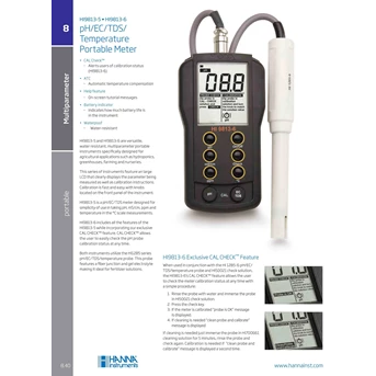 ph/ec/tds/ temperature portable meter hi9813-5 hi9813-6