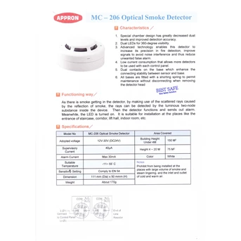Appron Photoelectric Smoke Detector MC-206