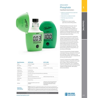Phosphate Handheld Colorimeters HI713 HI717