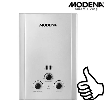 Modena GI 6 S Gas Water Heater Rapido Inox - Putih