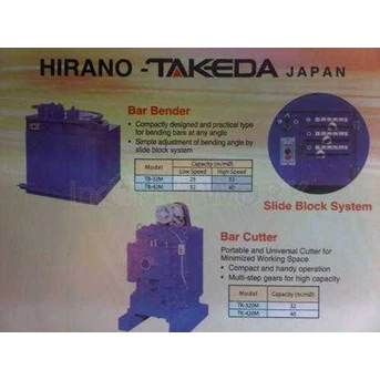 hirano takeda bar cutter bc 42a bar bender sb 42-3