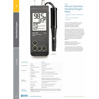 Manual Calibration Dissolved Oxygen Meter