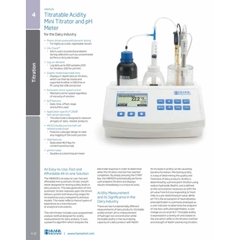 Acidity Mini Titrator for the Dairy Industry