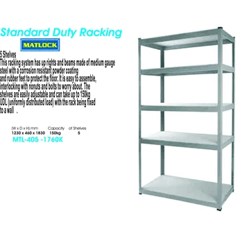 Standard Duty Racking 5 Shelves MATLOCK