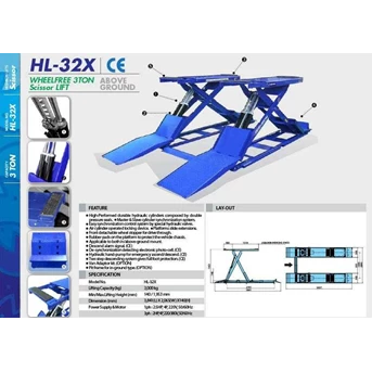 mini scissor lift heshbon hl-32x above ground (lift perbaikan mobil)-1
