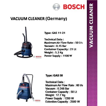vacuum cleaner wet & dry bosch gas-50-1