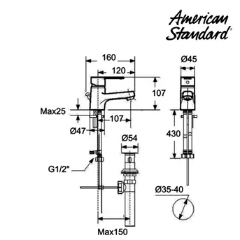 Keran air american standard Seva SH lava faucet (F061C112)
