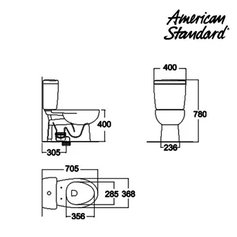 Toilet American Standard B1A CSST