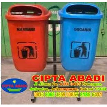tempat sampah fiberglass / tempat sampah gandeng-5