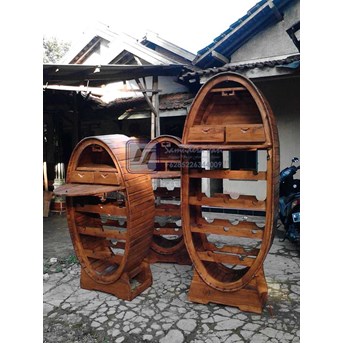 Tempat Botol Oval Antik