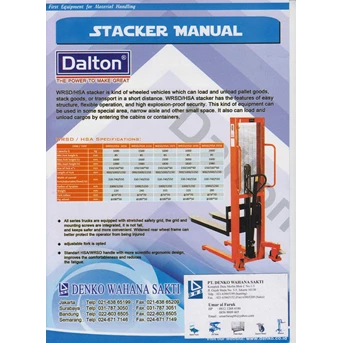 Hand Stacker Manual - Mr Umar Dalton