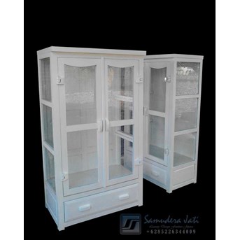 Almari Hias Minimalis Duco White