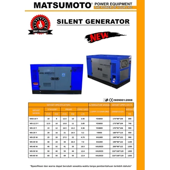 Genset Silent 40 KVA - Stamford Matsumoto MS-40 W