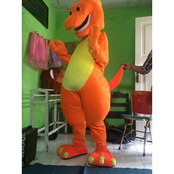 Kostum Maskot Barney Orange Hotel Aria MOG Malang