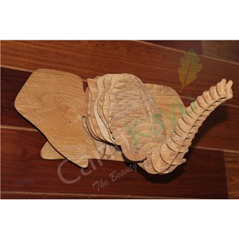 Small Elephant Head/Kepala Gajah Kecil/Oak Wood/Kayu Oak